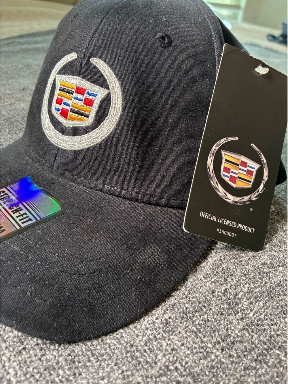 Cadillac Officially Licensed Hat Logo Cap GM Black Sleek Hat NWT